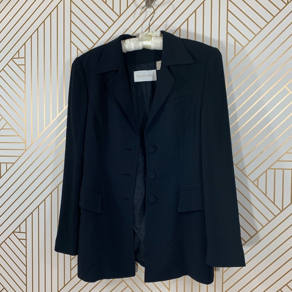 Dana Buchman Black Longline Blazer